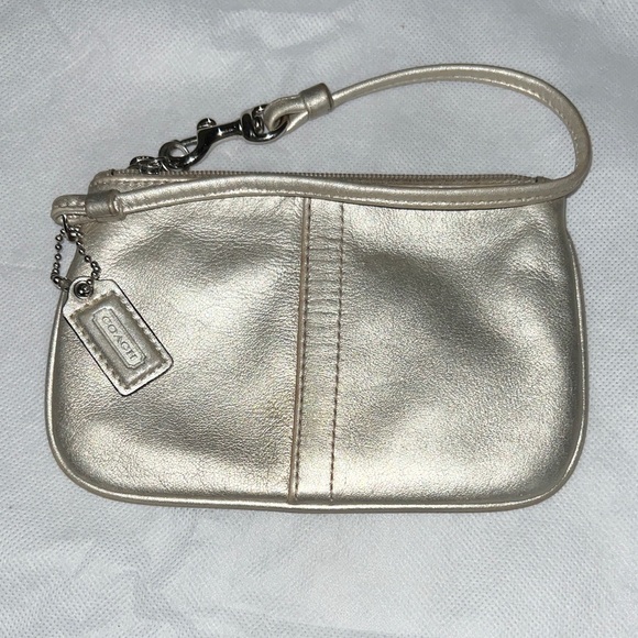 Coach Silver Wristlet - Picture 1 of 6